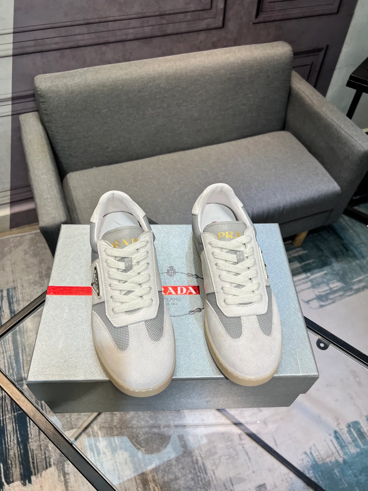 Men's shoes 💰540 [PRADA] Men's shoes are popular in the counter, official website synchronization, 1 high-quality shipment ✔️ Original frosted cowhide + cowhide lining, 1🆚1 replica, original sole, 38-45 (45 customized, non-refundable)